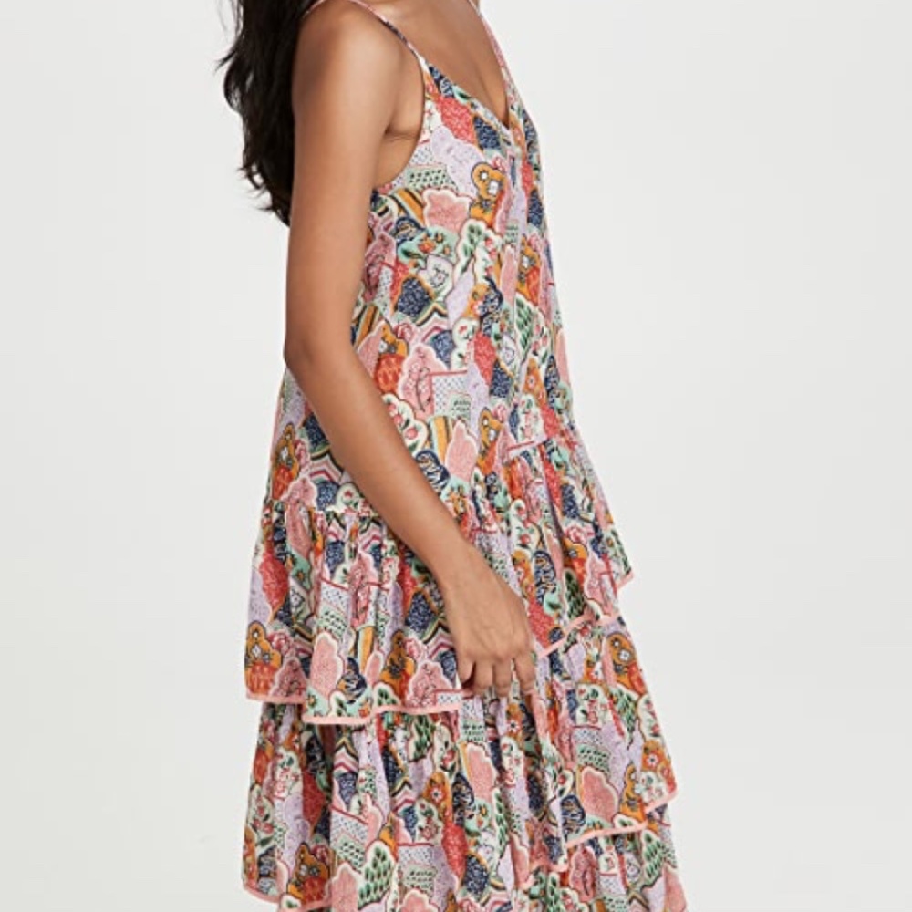 RHODE Vena Tiered Sleeveless Printed Midi Dress - NWT - Small - Picture 3 of 9